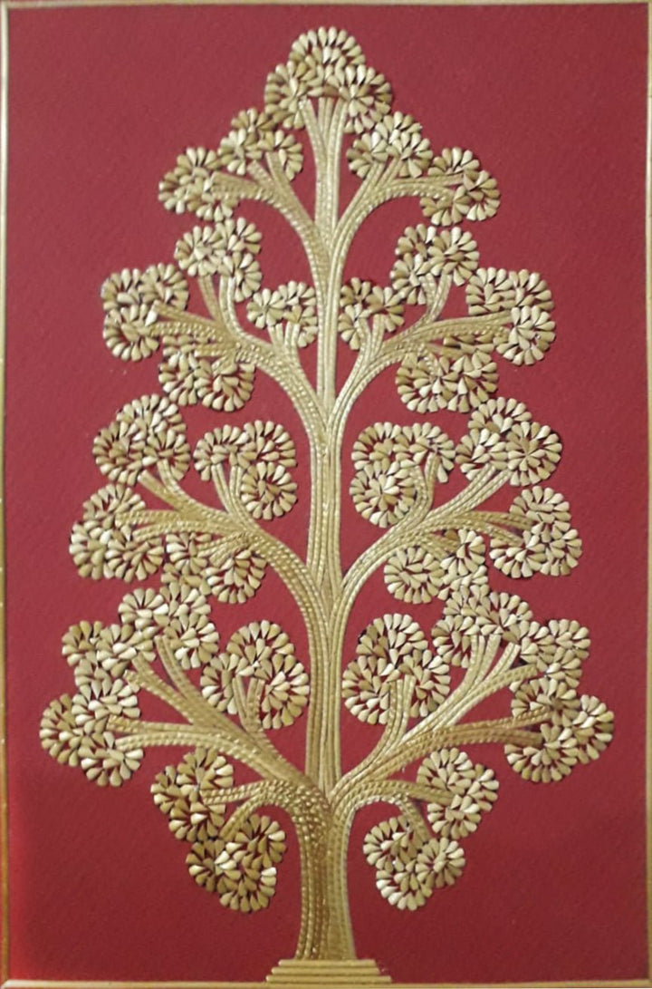 Tree of life In Sikki Grass Artwork by Dhirendra Kumar Thumbnail
