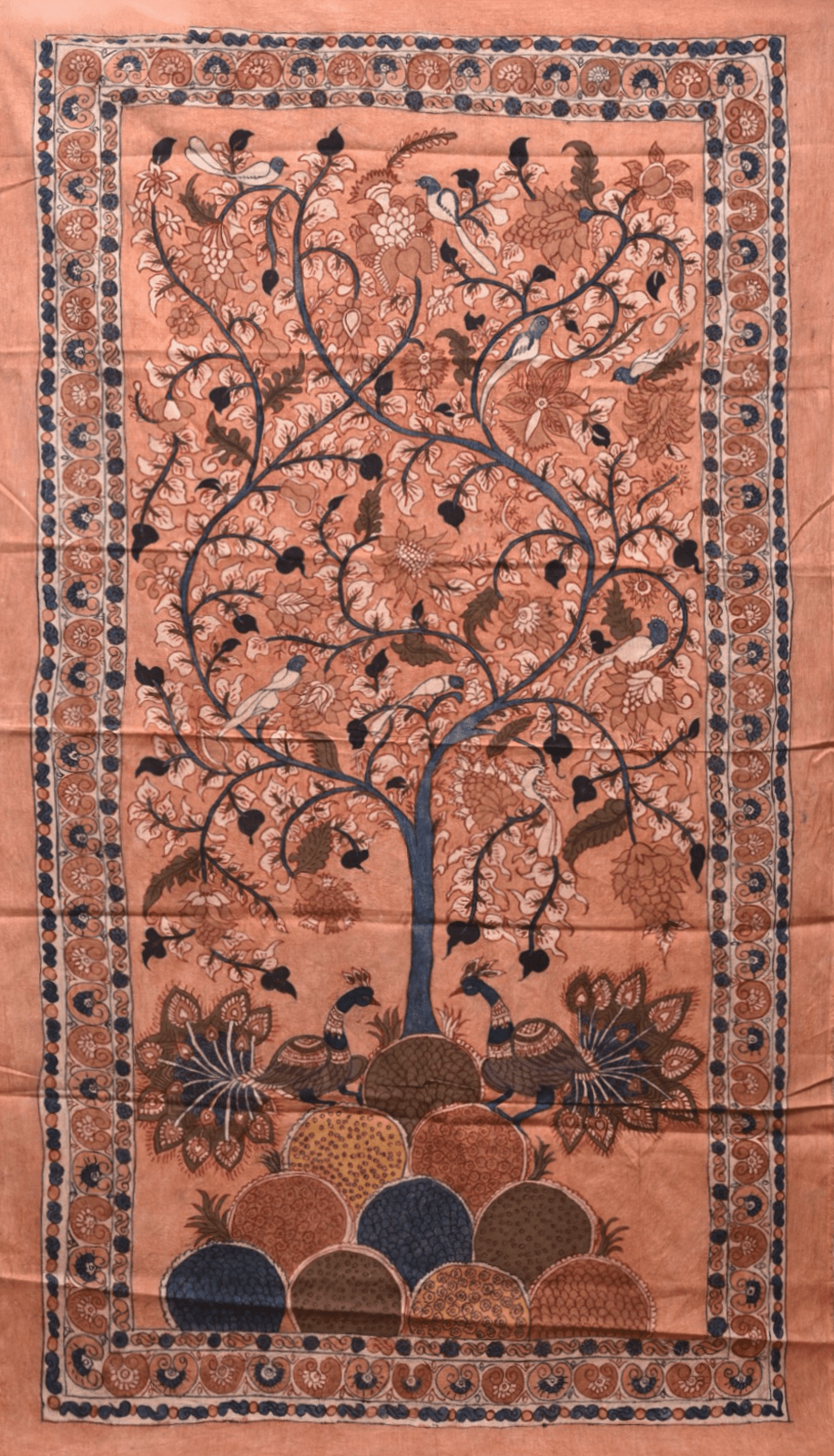 Tree of life with peacocks in Kalamkari by Ghanshyam Sarode Thumbnail