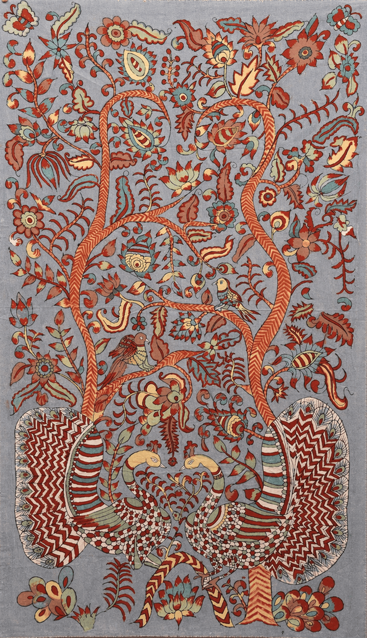 Tree of Life with Peacocks in Kalamkari by Ghanshyam Sarode Thumbnail