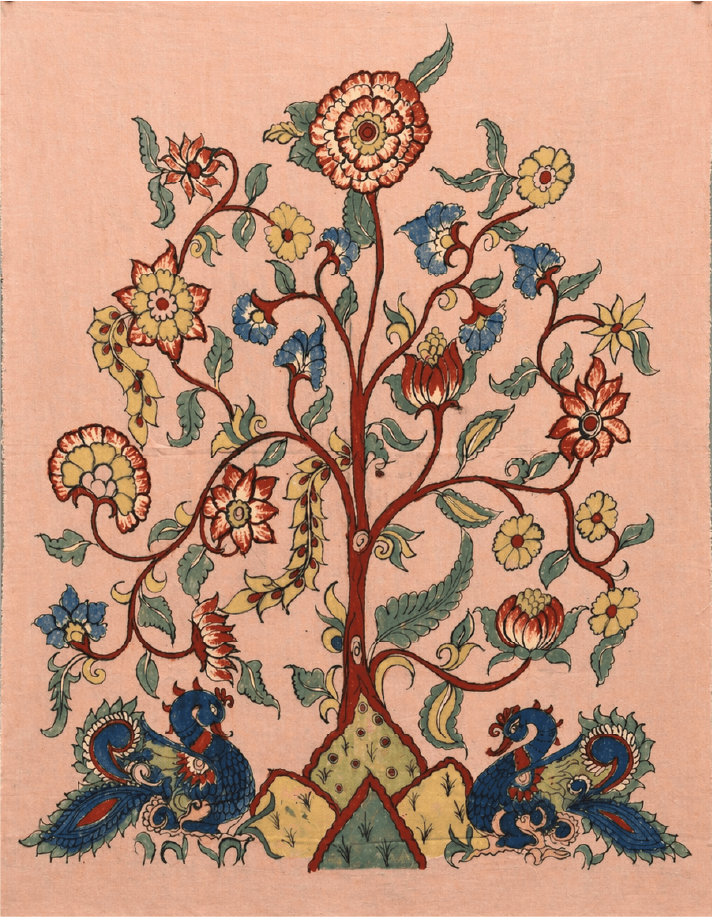 Tree of life with peacocks in Kalamkari by Ghanshyam Sarode Thumbnail