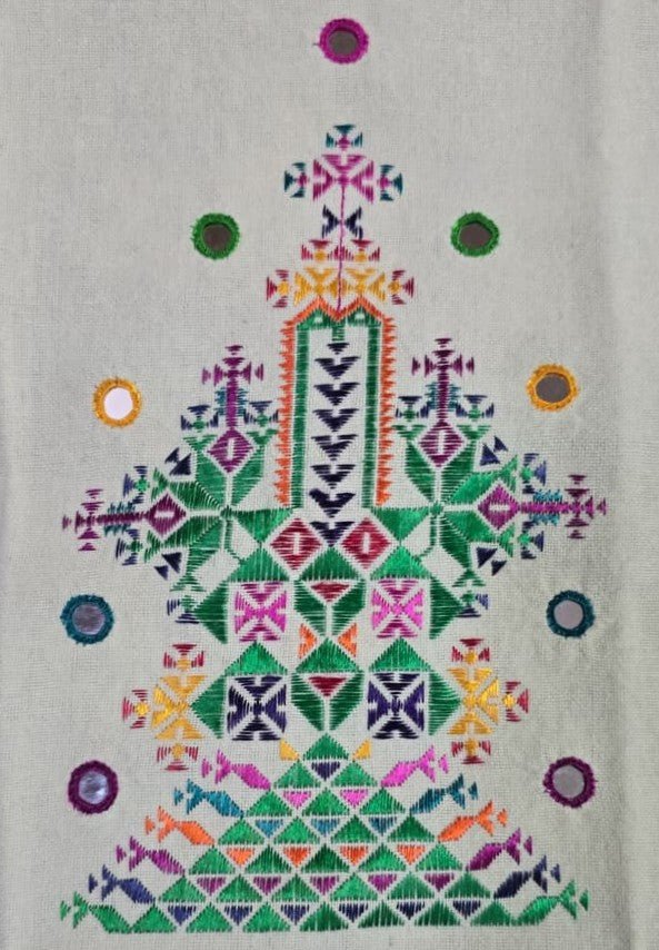 Tree with Mirror Work in Soof Embroidery by Daya Ben Thumbnail
