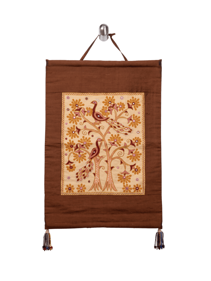 Tree with Peacocks in Ahir Embroidery Thumbnail