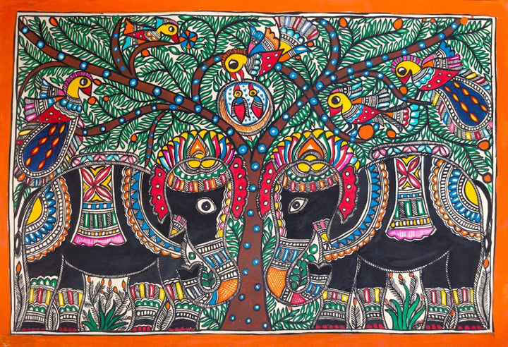 Under the canopy in Madhubani by Ambika Devi Thumbnail