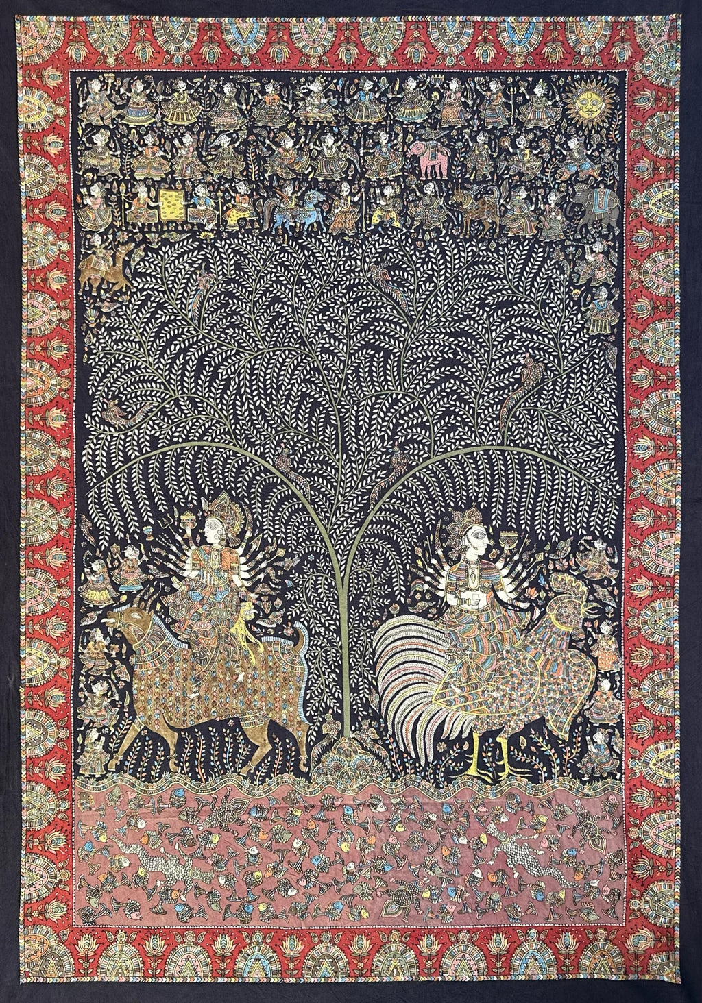 Vahanvati Mata And Bahuchar Mata Mata Ni Pachedi By Sanjay Chitara For Home Decor Thumbnail