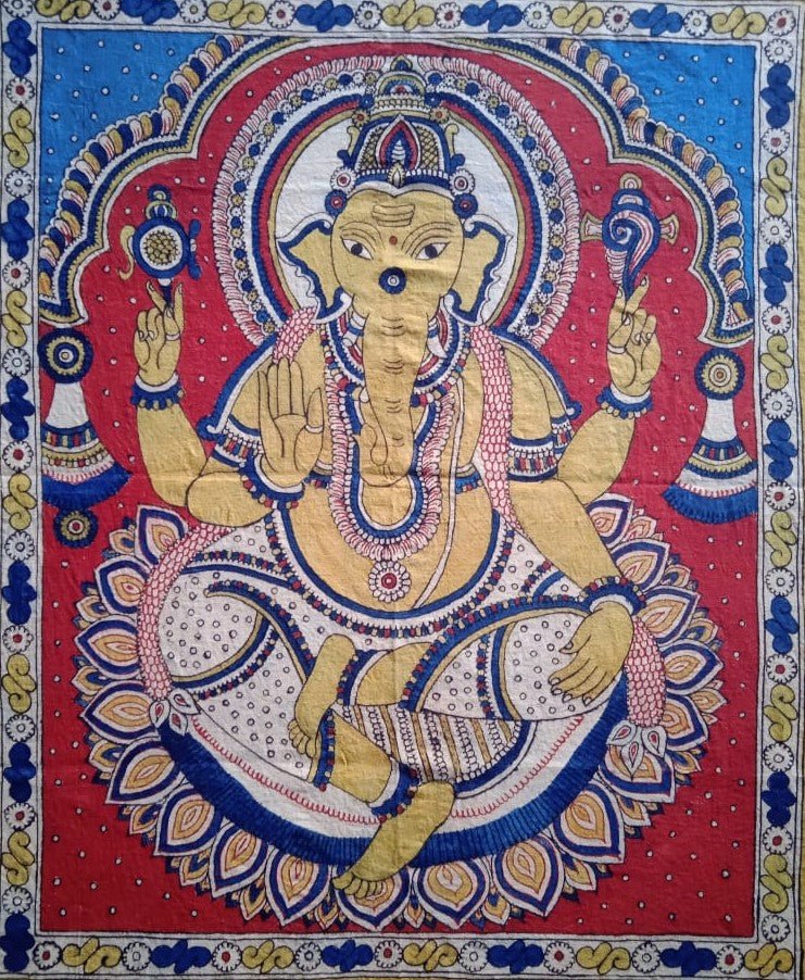 Vinayaka: Lord Ganesha in Kalamkari by Siva Reddy Thumbnail