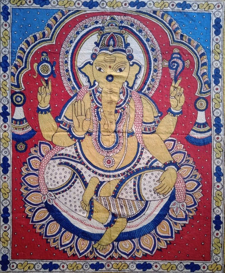 Vinayaka: Lord Ganesha in Kalamkari by Siva Reddy Thumbnail