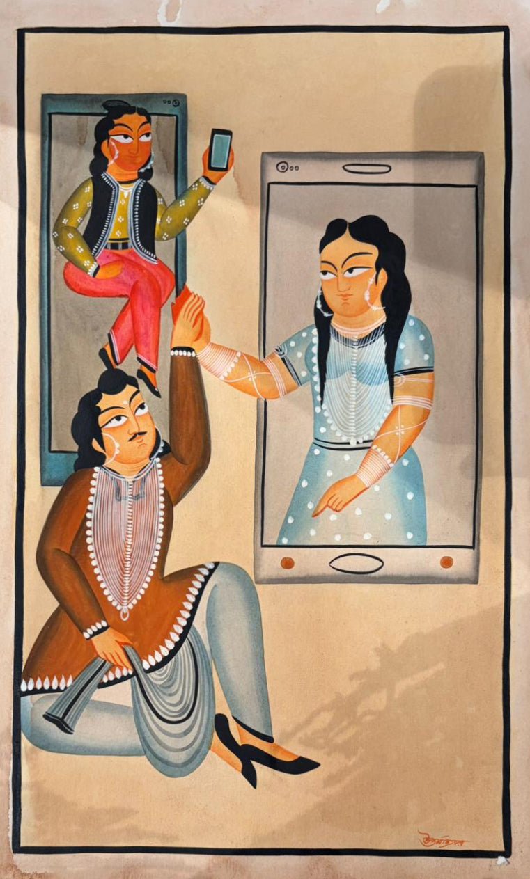 Virtual Connections in Kalighat by Uttam Chitrakar Thumbnail