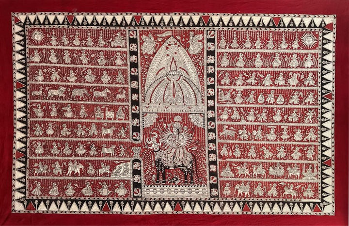 Vishat Mata in Mata ni pachedi by Bhanu Bhai Chittara Thumbnail