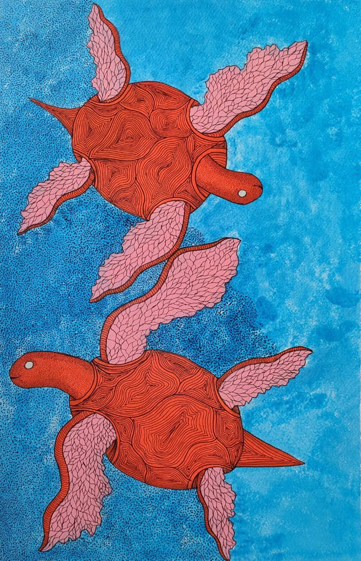 Where Water Meets Land: A Gond Vision by Sandeep Dhurve Thumbnail
