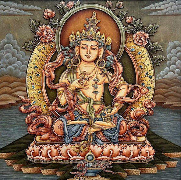 White Tara in Stone Dust painting by Amita Sachdeva Thumbnail