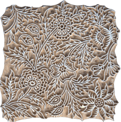 Wilderness Bloom: Flowers and Leaves in Wooden Kalamkari Blocks by K. Gangadhar Thumbnail