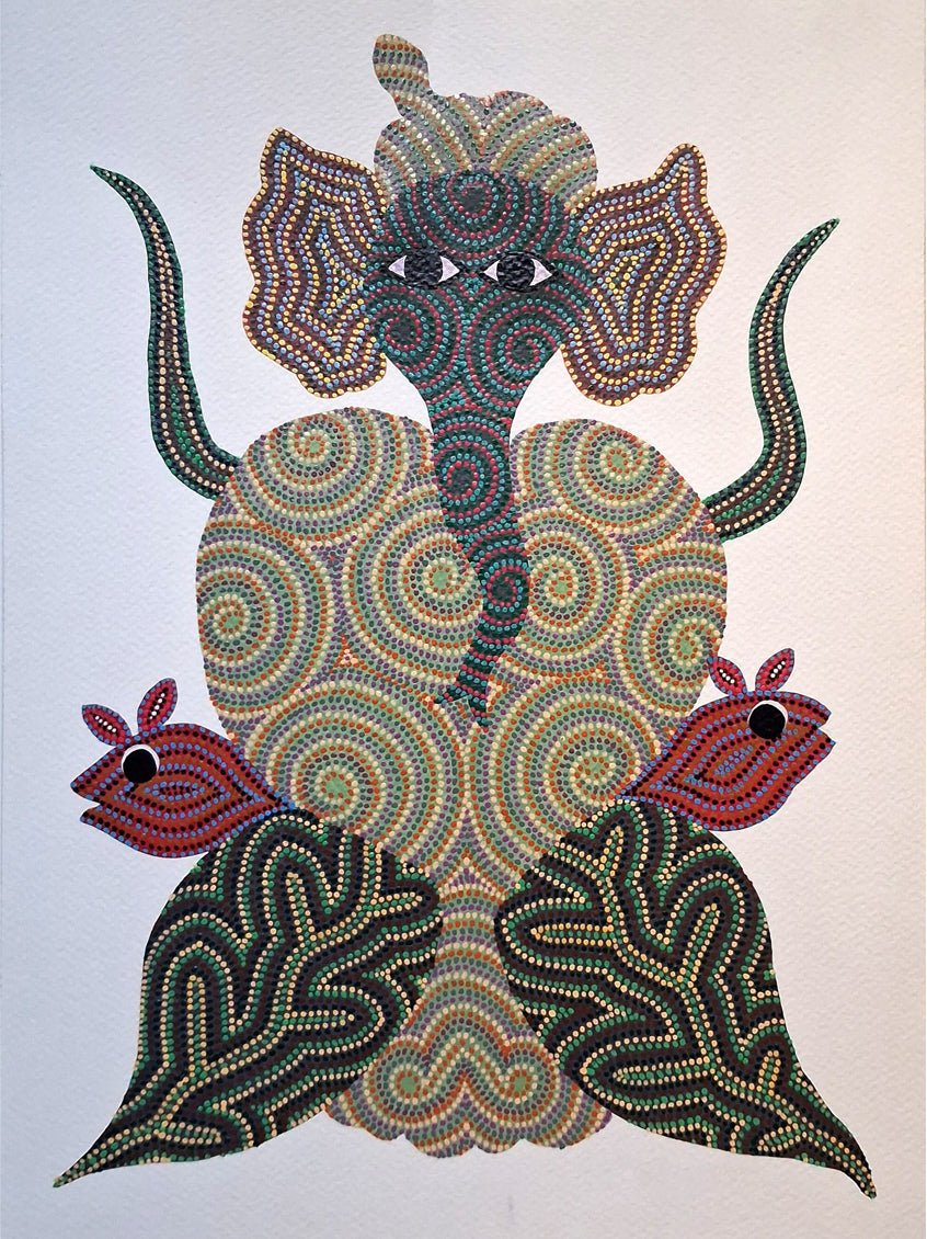 Wisdom and Strength: A Bhil Representation of Elephant by Kamlesh Parmar Thumbnail