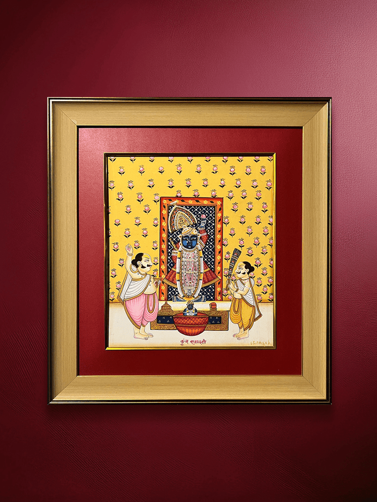 Worshipping Shrinathji In Pichwai by Shehzaad Ali Sherani