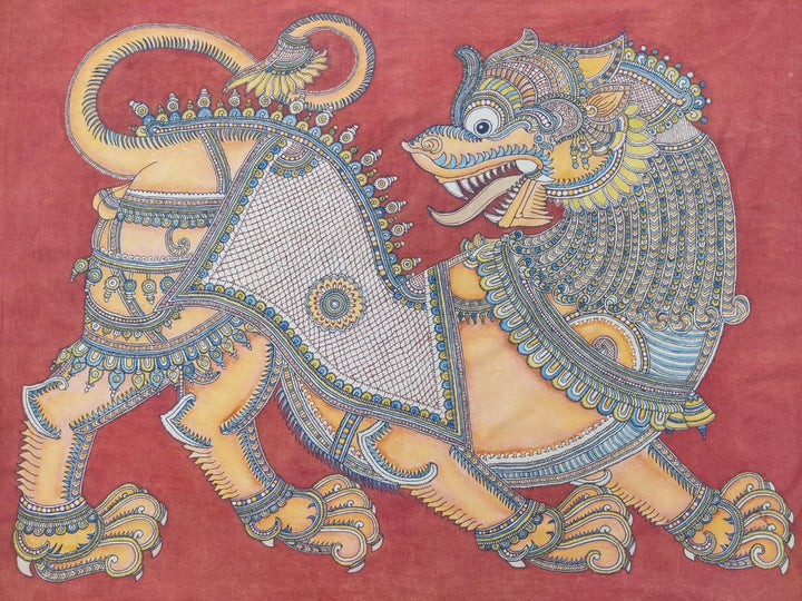 Yali in Kalamkari by Harinath N Thumbnail