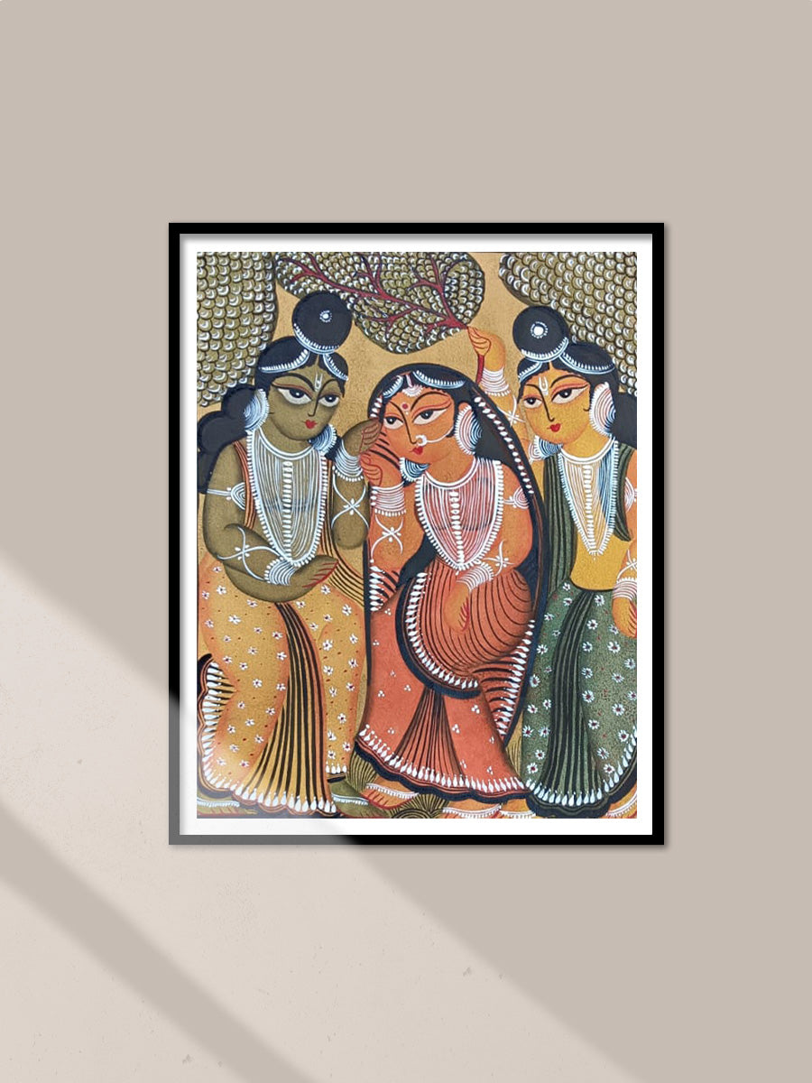 Shop Serene Ramayana (Rama, Sita and Laxman) in Kalighat by Hasir Chitrakar