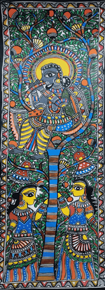 Buy Lord Krishna In Madhubani By Ambika Devi