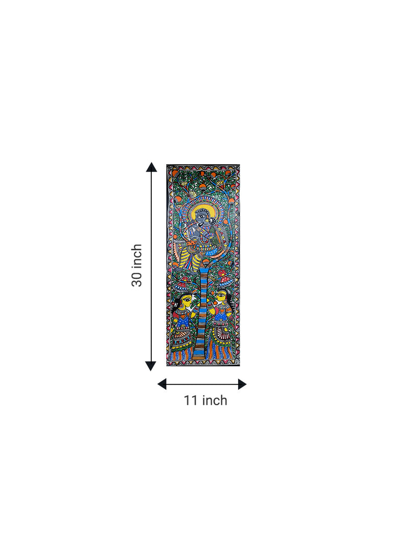 Lord Krishna In Madhubani for sale
