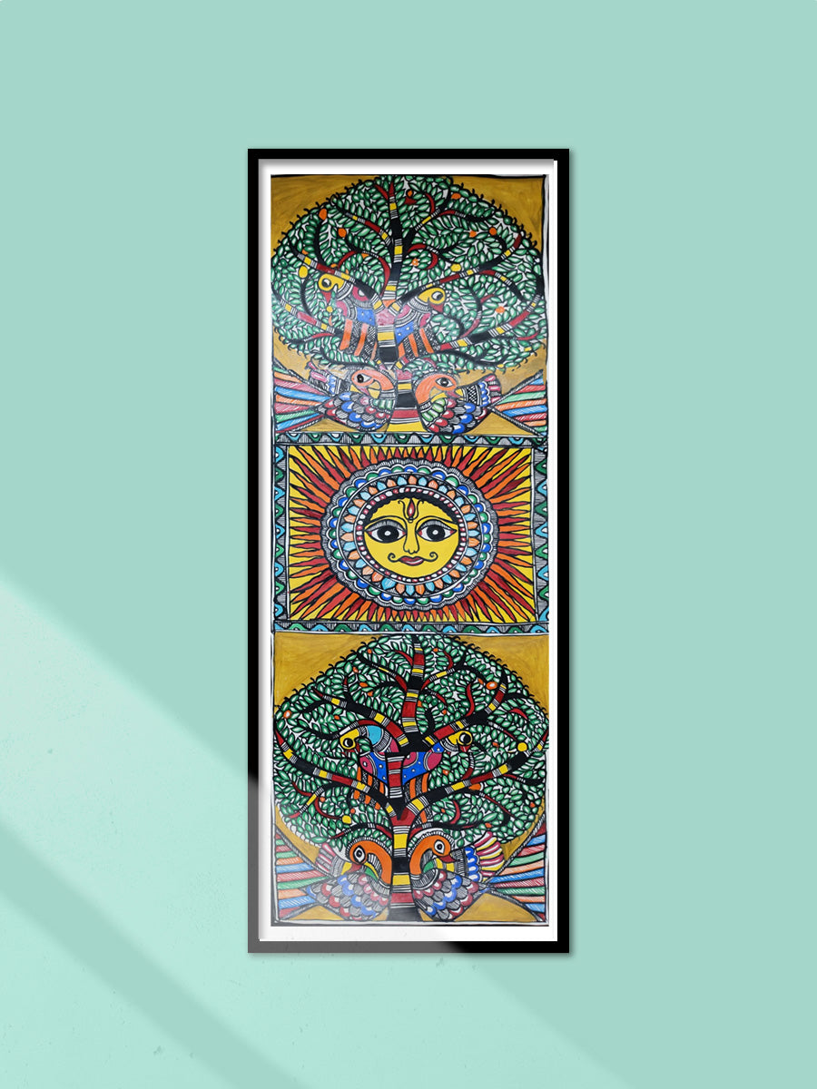 Shop Tree and sun In Madhubani By Ambika Devi