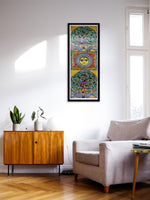 Tree and sun In Madhubani By Ambika Devi