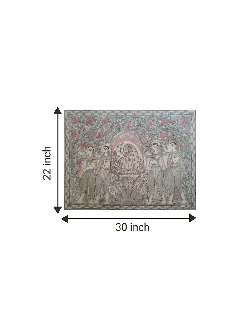 Ram & Sita in a garden in Madhubani by Naina Creation