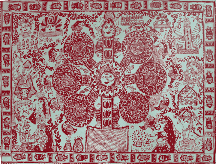 Marriage Rituals in Madhubani by Ambika Devi Thumbnail