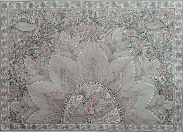 Peacock in Madhubani by Naina Creation Thumbnail