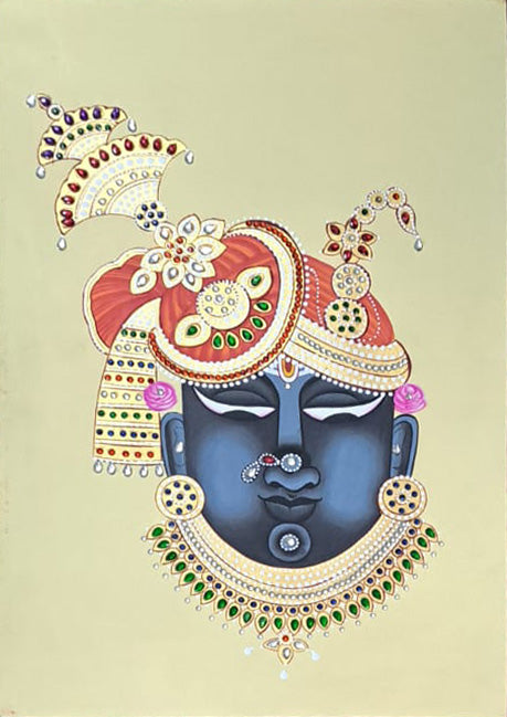 Shrinathji Mukharvind in Pichwai by Shehzaad Ali Sherani Thumbnail