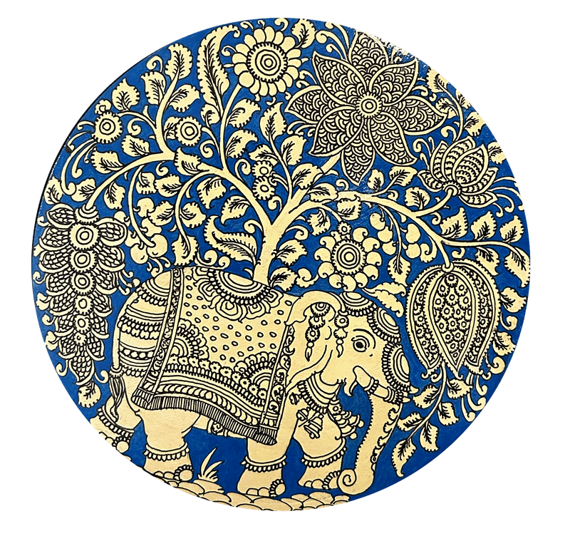 Shop Majestic elephant Kalamkari art by Siva Reddy