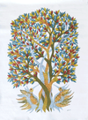 Buy Tree and Birds in Gond by Sukhiram Maravi