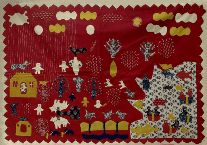 Daily Life Artwork in Kutch Embroidery by Kala Raksha Thumbnail