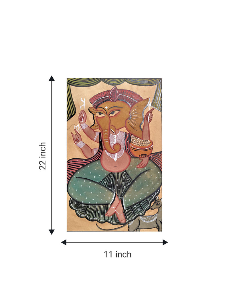 Ganesha in Bengal Pattachitra by Laila Chitrakar