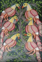 Buy Birds in Bengal Pattachitra by Laila Chitrakar