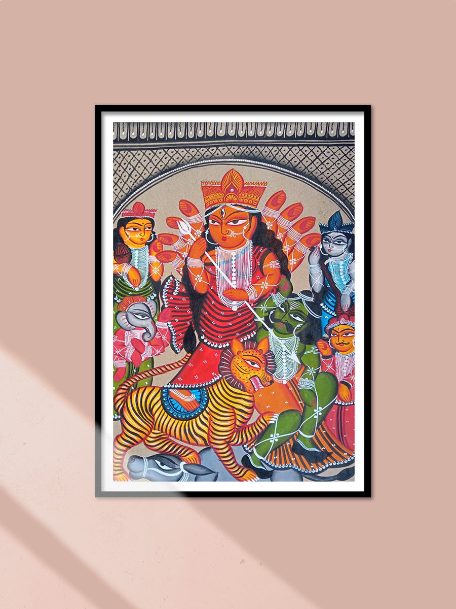 Shop Goddess Durga (Mahishasurmardini) in Bengal Pattachitra by Laila Chitrakar