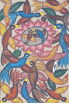 Buy Group of Birds in Bengal Pattachitra by Laila Chitrakar