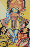 Buy Maa Kaali with her devotees in Bengal Pattachitra by Laila Chitrakar