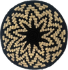 The Flower Plate in Sabari Grass work By Dipali Mura