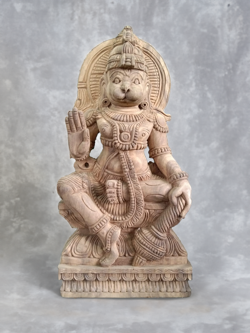 Buy Hanuman Ji in Wood Carving by K.P. Dharmaian