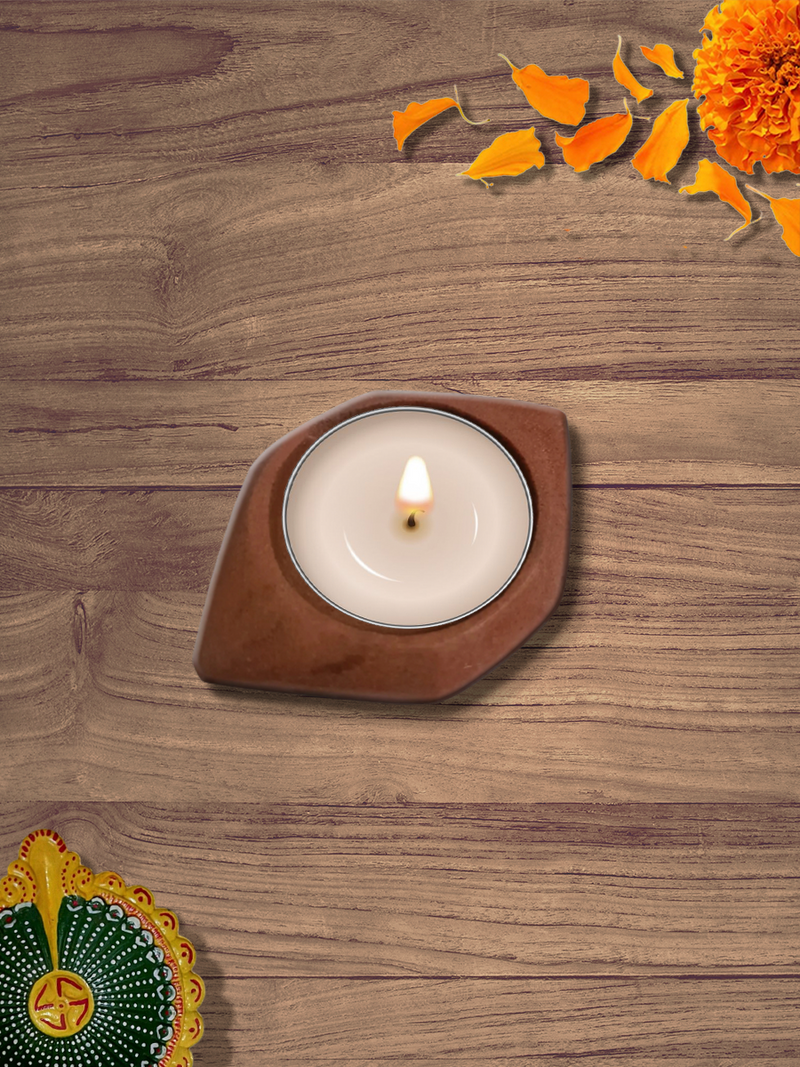 Red Quartz Tea light holder