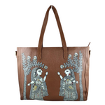 A stroll through the spoken forest, BLACK LEATHER TOTE BAG