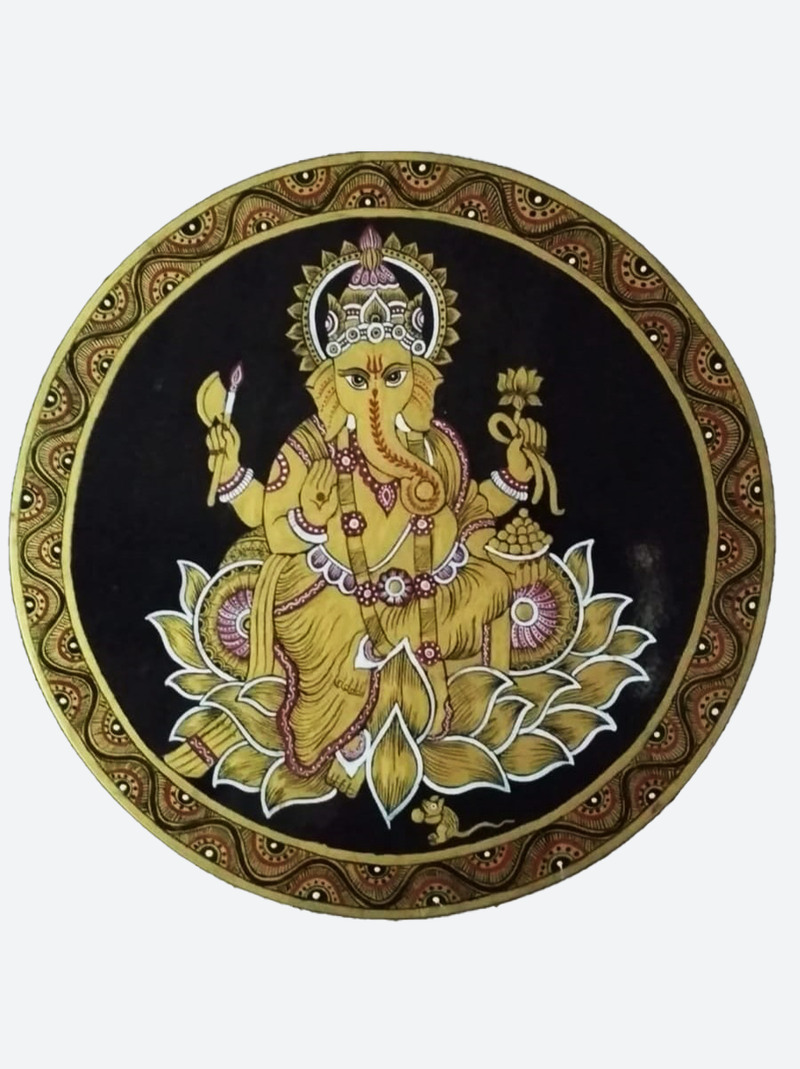 Tikuli Ganesha Painting by Ashok Kumar