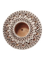 Sheesham Wood Carved Tea Light in Round shape for sale