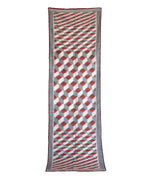 3D - GREY/RED Handwoven SILK STOLE-