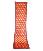 3D - ORANGE/RED Handwoven SILK STOLE-