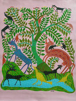 Akshaya Vata in Bhil Paintings by Bhuri Bai