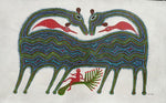 Flora and Fauna in Bhil Painting by Bhuri Bai
