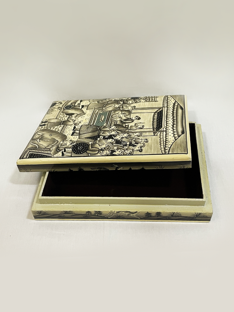 Paper Mache Royal Court Box by Riyaz