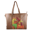 RETURN TO THE ROOT, TAN LEATHER TOTE BAG