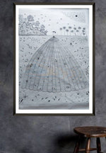 The fish man Warli painting by Dilip Rama Bahotha