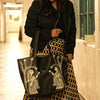 A STROLL THROUGH THE SPOKEN FOREST, LEATHER TOTE BAG-