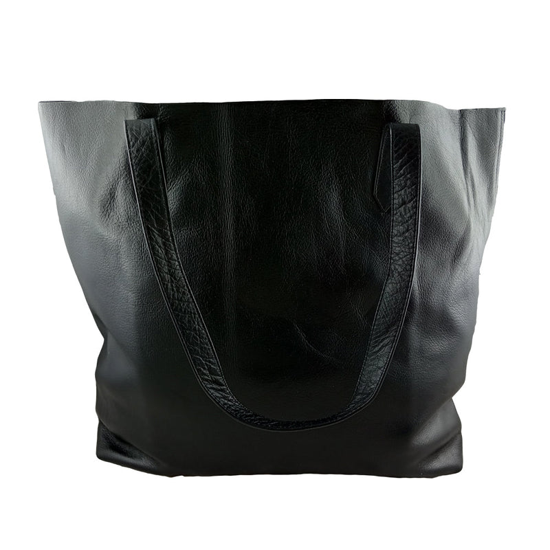 A STROLL THROUGH THE SPOKEN FOREST, LEATHER TOTE BAG-